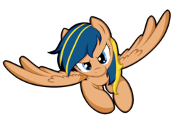 Size: 2000x1314 | Tagged: safe, artist:absolitedisaster08, oc, oc only, pegasus, pony, female, flying, mare, simple background, solo, transparent background
