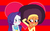 Size: 2500x1544 | Tagged: safe, artist:ktd1993, rarity, saffron masala, equestria girls, g4, my little pony equestria girls: better together, afro, blushing, female, geode of shielding, lesbian, magical geodes, raffron, shipping