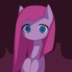 Size: 1200x1200 | Tagged: safe, artist:770nanao15, pinkie pie, earth pony, pony, g4, empty eyes, female, looking at you, mare, no catchlights, pinkamena diane pie, solo, stare