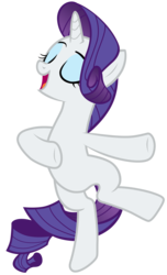 Size: 7000x11500 | Tagged: safe, artist:tardifice, rarity, pony, unicorn, g4, she's all yak, absurd resolution, belly, bipedal, eyes closed, female, fit right in, hoof on belly, open mouth, simple background, solo, standing, standing on one leg, transparent background, vector