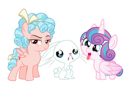 Size: 1280x940 | Tagged: safe, artist:crystalmagic6, artist:reginault, artist:sollace, angel bunny, cozy glow, princess flurry heart, alicorn, pegasus, pony, rabbit, a flurry of emotions, filli vanilli, frenemies (episode), g4, .svg available, adorable face, angelbetes, animal, baby, baby pony, behaving like a dog, crying, cuddly, cute, cuteness overload, daaaaaaaaaaaw, diaper, evil, evil grin, female, filly, flurrybetes, foal, freckles, grin, hnnng, impossibly large wings, large wings, open mouth, show accurate, silly, silly pony, simple background, smiling, standing, tongue out, transparent background, trio, vector, wall of tags, weapons-grade cute, wings