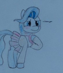 Size: 448x514 | Tagged: safe, artist:coffeeponee, lighthoof, earth pony, pony, 2 4 6 greaaat, g4, blushing, clothes, cute, female, lightorable, mare, partly bald, pleated skirt, skirt, solo