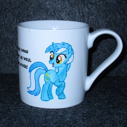 Size: 1152x1152 | Tagged: safe, artist:malte279, lyra heartstrings, pony, g4, craft, cup, porcelain, porcelain painting