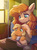 Size: 2200x3000 | Tagged: safe, artist:ardail, applejack, pear butter, earth pony, pony, g4, applejack's hat, bed, bittersweet, cowboy hat, crying, cute, daaaaaaaaaaaw, duo, ear fluff, emotional, feels, female, filly, floppy ears, freckles, guitar, hat, high res, hnnng, hospital, hospital bed, indoors, iv bag, jackabetes, lidded eyes, mother and child, mother and daughter, motherly love, musical instrument, open mouth, pearabetes, sad, sadorable, siblings, sick, smiling, tearjerker, tears of joy, weapons-grade cute, younger