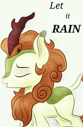 Size: 619x947 | Tagged: safe, artist:samyvillaly, autumn blaze, kirin, g4, season 8, sounds of silence, a kirin tale, song, song reference