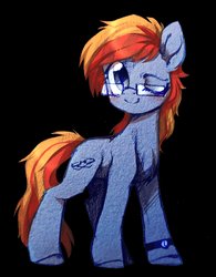 Size: 1526x1960 | Tagged: safe, artist:wkirin, oc, oc only, oc:jixiangniao, oc:吉祥鸟, earth pony, pony, glasses, solo