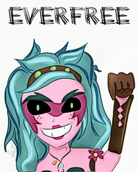 Size: 509x641 | Tagged: safe, artist:samyvillaly, gaea everfree, gloriosa daisy, equestria girls, g4, my little pony equestria girls: legend of everfree, everfree forest, eyeshadow, hand, makeup, smiling, we will stand for everfree