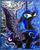 Size: 1024x1280 | Tagged: safe, artist:colorsceempainting, nightmare moon, alicorn, pony, g4, canvas, female, floppy ears, mare, moon, painting, raised hoof, solo, traditional art