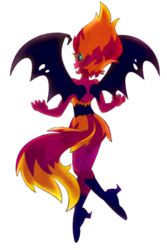 Size: 500x750 | Tagged: source needed, safe, sunset shimmer, equestria girls, g4, evil, sunset satan, tail, wings