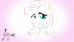 Size: 900x514 | Tagged: safe, artist:zaeinn, fluttershy, pegasus, pony, g4, female, gradient background, mare, solo, vector