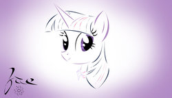 Size: 900x514 | Tagged: safe, artist:zaeinn, twilight sparkle, pony, g4, female, gradient background, mare, smiling, solo, vector