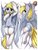 Size: 776x1024 | Tagged: safe, artist:wkirin, derpy hooves, pegasus, pony, g4, armpits, belly button, body pillow, body pillow design, bubble butt, butt, chest fluff, clothes, eating, female, food, large wings, looking at you, lying on bed, mare, muffin, plot, socks, solo, spread wings, thigh highs, underhoof, white socks, wings