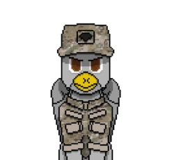 Size: 1000x918 | Tagged: safe, artist:lietiejackson, oc, oc:whitaker, griffon, angry, clothes, griffon oc, hat, looking at you, male, military, military uniform, multicam, pixel art, sleeves pulled up, uniform, uniform hat, united states army