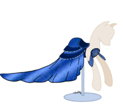 Size: 1080x979 | Tagged: safe, artist:catscat111, pony, clothes, dress, dress form, mannequin, pony prom