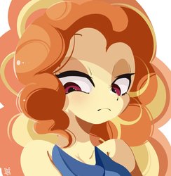 Size: 1201x1231 | Tagged: safe, artist:tohupo, adagio dazzle, human, equestria girls, g4, bare shoulders, bust, clothes, female, solo