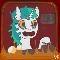 Size: 800x800 | Tagged: safe, artist:vohd, oc, oc only, pony, animated, evil, fire, frame by frame, hasbro, mechanic, solo