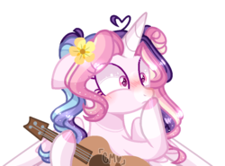 Size: 971x720 | Tagged: safe, artist:moon-rose-rosie, oc, oc only, oc:celestial moon, alicorn, pony, base used, female, guitar, hoof polish, magical lesbian spawn, mare, musical instrument, nail polish, offspring, parent:rainbow dash, parent:twilight sparkle, parents:twidash, simple background, solo, transparent background