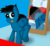 Size: 3600x3300 | Tagged: safe, artist:agkandphotomaker2000, oc, oc only, oc:pony video maker, pegasus, pony, butt, high res, male, mirror, plot, reflection, solo