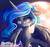 Size: 1100x1027 | Tagged: safe, artist:chaosangeldesu, princess luna, alicorn, pony, g4, cheek fluff, chest fluff, crying, ear fluff, female, full moon, leg fluff, mare, moon, sad, slit pupils, solo, spread wings, teary eyes, wings