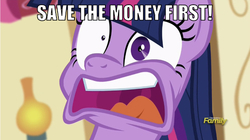 Size: 638x357 | Tagged: source needed, safe, edit, edited screencap, editor:undeadponysoldier, screencap, twilight sparkle, alicorn, pony, unicorn, series:spikebob scalepants, g4, party pooped, caption, discovery family logo, faic, female, image macro, mare, meme, open mouth, panicking, reference, solo, spongebob squarepants, sugarcube corner, text, the spongebob squarepants movie, the spongebob squarepants movie video game, twilight sparkle (alicorn), video game, yelling
