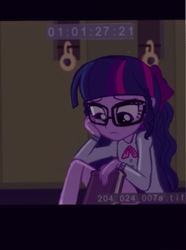 Size: 1202x1612 | Tagged: safe, sci-twi, twilight sparkle, equestria girls, g4, my little pony equestria girls: better together, book, fake, fake leak, fake screencap, faker than a three dollar bill, female, letterboxing, timestamp