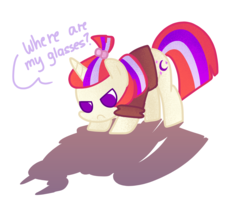 Size: 2430x1983 | Tagged: safe, artist:andromedasparkz, moondancer, pony, unicorn, g4, angry, female, glasses off, mare, newbie artist training grounds, shadow, solo