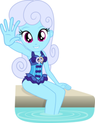 Size: 4105x5258 | Tagged: safe, artist:punzil504, linky, shoeshine, equestria girls, g4, i'm on a yacht, spoiler:eqg series (season 2), absurd resolution, clothes, clothes swap, equestria girls-ified, female, lip bite, simple background, skirt, smiling, solo, swimming pool, swimsuit, swimsuit swap, transparent background, vector, water