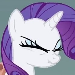 Size: 305x308 | Tagged: safe, screencap, rarity, pony, unicorn, a dog and pony show, g4, angry, cropped, cute, female, scrunchy face, solo, upset
