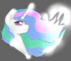 Size: 1869x1605 | Tagged: safe, artist:oniiponii, princess celestia, pony, g4, crying, fading, female, mare, smiling, solo