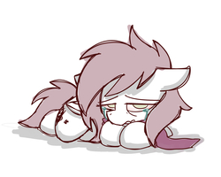 Size: 2560x2048 | Tagged: safe, artist:sugar morning, oc, oc only, oc:depression, pegasus, pony, clothes, crying, depressed, lying down, red eyes, sad, scarf, simple background, solo, white background