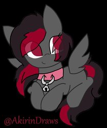 Size: 1004x1200 | Tagged: safe, artist:tian, oc, oc only, oc:discordant storm, pegasus, pony, collar, cute, female, red eyes, solo, sweet dreams fuel