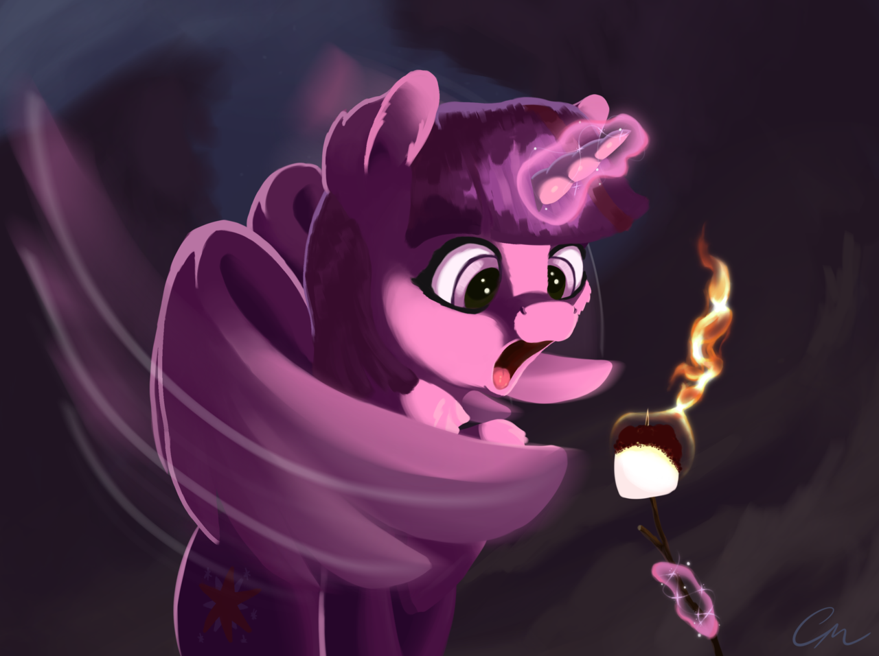2085655 Alicorn Artist Coldmix Burning Fire Flapping Wings
