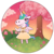 Size: 600x600 | Tagged: safe, artist:milkcubus, princess celestia, alicorn, anthro, g4, animal crossing, bush, clothes, cloud, crossover, cute, cutelestia, day, dress, female, field, hill top, hoers, mare, simple background, sundress, transparent background, tree, video game