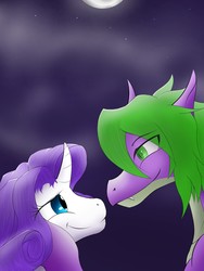 Size: 960x1280 | Tagged: safe, artist:hbdhow, rarity, spike, g4, female, male, ship:sparity, shipping, straight