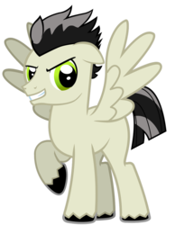Size: 788x1014 | Tagged: safe, artist:no1cool, artist:pony-o bros., oc, oc only, oc:joey-o, pegasus, pony, looking at you, male, ponified, smiling, solo, spread wings, stallion, vector, wings