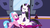 Size: 1920x1080 | Tagged: safe, screencap, aloe, princess celestia, alicorn, earth pony, pony, between dark and dawn, g4, annoyed, celestia is not amused, choker, crossed arms, crossed hooves, duo, ear piercing, face paint, female, folded wings, goth, hair dye, hoof shoes, intimidated, mare, mouth hold, narrowed eyes, paintbrush, piercing, ponyville spa, pouting, punklestia, sitting, unamused, vacation, yikes