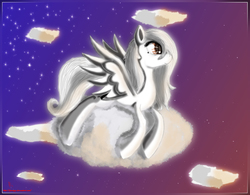 Size: 1920x1500 | Tagged: safe, artist:fearyzy, oc, oc only, oc:roody, pony, cloud, solo