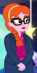 Size: 200x395 | Tagged: safe, screencap, ginger specs, equestria girls, g4, my little pony equestria girls: better together, twilight under the stars, female, glasses, solo, thick, wide hips