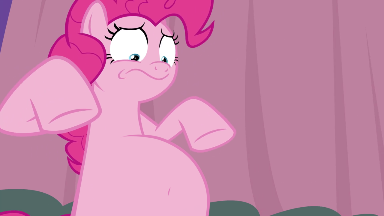 pinkie pie, earth pony, pony, a trivial pursuit, belly, belly button, big b...