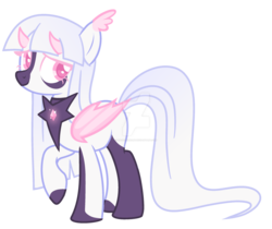 Size: 1600x1341 | Tagged: safe, artist:magicdarkart, oc, oc only, bat pony, pony, base used, deviantart watermark, female, horns, mare, obtrusive watermark, simple background, solo, transparent background, watermark