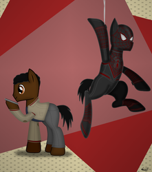 Size: 1192x1350 | Tagged: safe, artist:99999999000, pony, male, marvel, miles morales, ponified, spider-man
