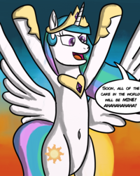 Size: 2403x3000 | Tagged: safe, artist:saburodaimando, princess celestia, pony, g4, belly, belly button, bipedal, daimando is going to hell, high res, newbie artist training grounds, pure unfiltered evil, this will end in colic, this will end in daybreaker