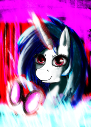 Size: 2000x2800 | Tagged: safe, artist:fearyzy, dj pon-3, vinyl scratch, pony, g4, female, high res, solo