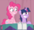 Size: 799x698 | Tagged: safe, screencap, pinkie pie, twilight sparkle, alicorn, earth pony, pony, a trivial pursuit, g4, cropped, cute, diapinkes, duo, female, looking at each other, mare, messy mane, sitting, smiling, twiabetes, twilight sparkle (alicorn)