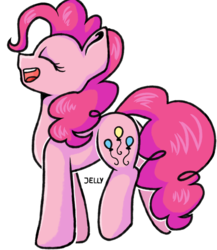 Size: 2000x2300 | Tagged: safe, artist:jellysketch, pinkie pie, earth pony, pony, g4, cute, diapinkes, eyes closed, female, high res, lineart, mare, open mouth, profile, simple background, smiling, solo, white background