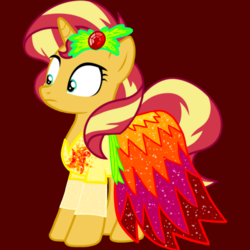 Size: 1480x1480 | Tagged: safe, artist:famousmari5, artist:php185, sunset shimmer, pony, unicorn, g4, female, ponified, solo