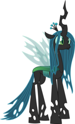 Size: 1684x2770 | Tagged: safe, artist:sketchmcreations, ocellus, queen chrysalis, changeling, changeling queen, g4, what lies beneath, crown, cute, cutealis, diaocelles, disguise, disguised changeling, female, jewelry, queen chrysellus, regalia, simple background, smiling, solo, transparent background, vector
