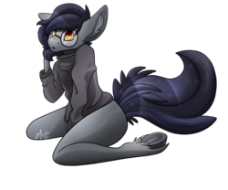 Size: 3600x3000 | Tagged: safe, artist:artsbymilky, oc, oc:aubade, earth pony, anthro, unguligrade anthro, glasses, high res, simple background, solo, thighs, transparent background