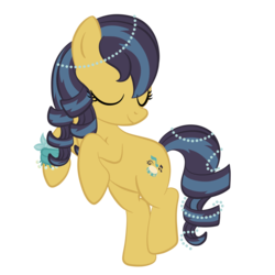 Size: 2000x2000 | Tagged: safe, artist:magicpebbles, oc, oc only, oc:tambourine dance, earth pony, pony, eyes closed, female, high res, mare, simple background, solo, transparent background