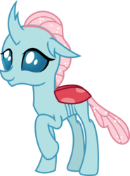 Size: 899x1216 | Tagged: safe, artist:sketchmcreations, ocellus, changedling, changeling, g4, what lies beneath, cute, diaocelles, female, raised hoof, simple background, solo, transparent background, vector